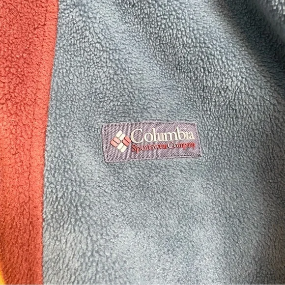 Columbia Originals Rust Fleece Pullover Jacket with quarter zip - Picture 3 of 7